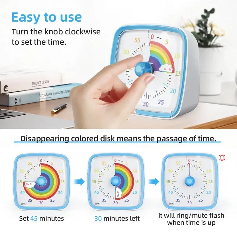 Rainbow Focus Visual Timer