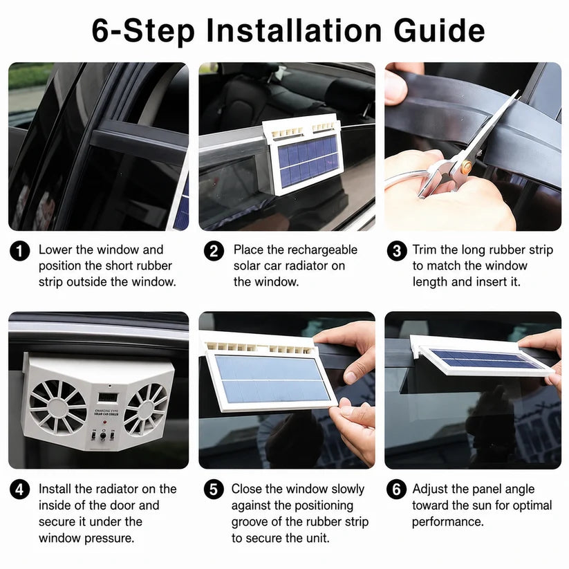 ⏳Time-Limited Special⏰Solar Powered Car Exhaust Fan– Dual Turbo Ventilation & Temperature Display☀️