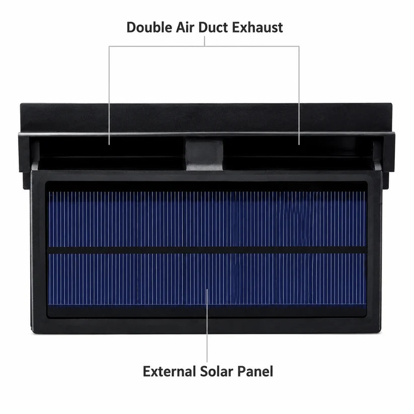 ⏳Time-Limited Special⏰Solar Powered Car Exhaust Fan– Dual Turbo Ventilation & Temperature Display☀️
