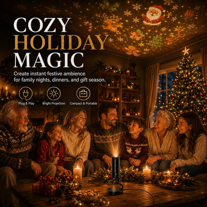 🎄👻 ✨ Plug & Play HD Holiday Projector for Christmas & Halloween Decor