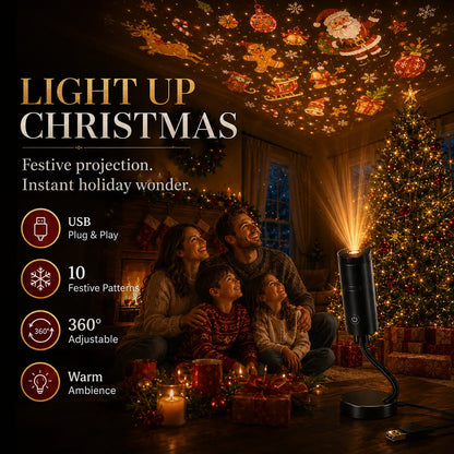 🎄👻 ✨ Plug & Play HD Holiday Projector for Christmas & Halloween Decor