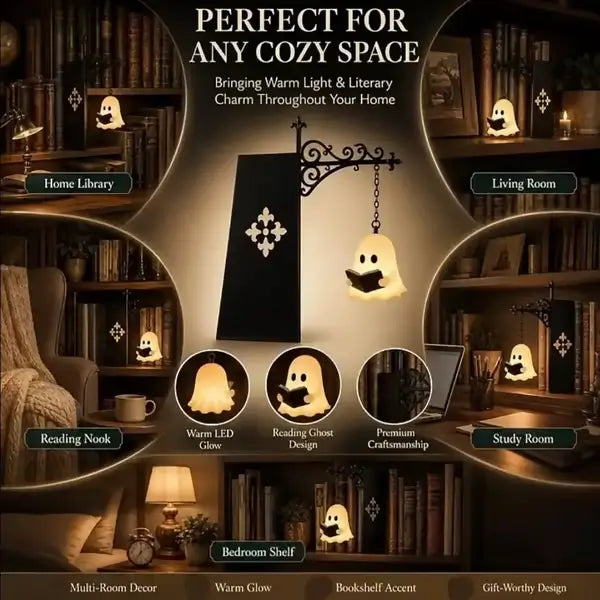 👻Bookshelf Decor Light Warm LED Hanging Lantern