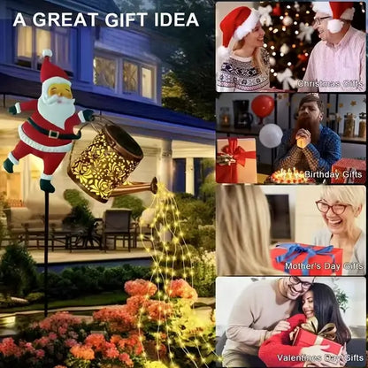 🎅Santa Watering Can Light – Brighten Your Garden with Holiday Magic!✨
