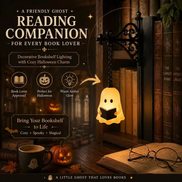 👻Bookshelf Decor Light Warm LED Hanging Lantern