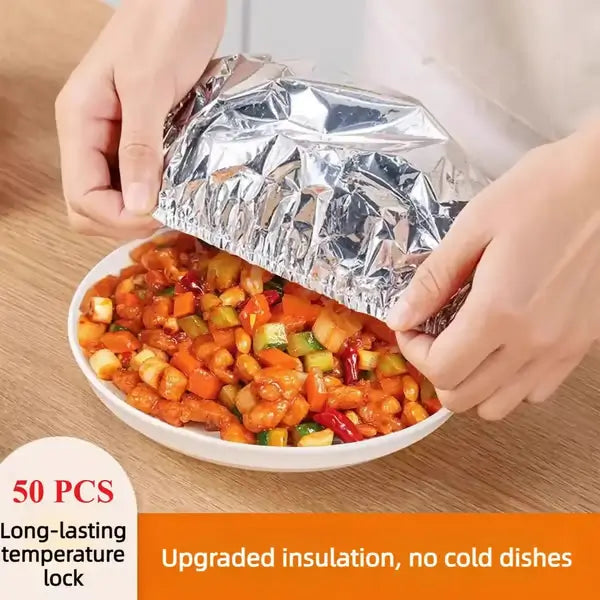 🔥HOT SALE 49% OFF🥘🍽️Aluminum Foil Heat-Retaining Cover – Keep Food Warm & Fresh✨