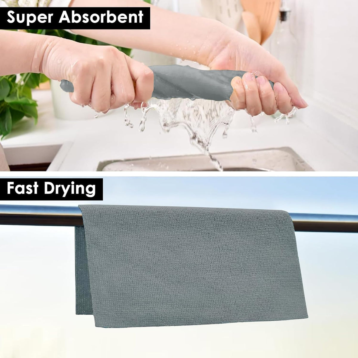 ♻️Reusable Microfiber Paper Towels Roll🧻