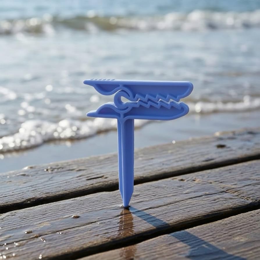 Beach Towel Wind Clips – Integrated Sand Anchor Design
