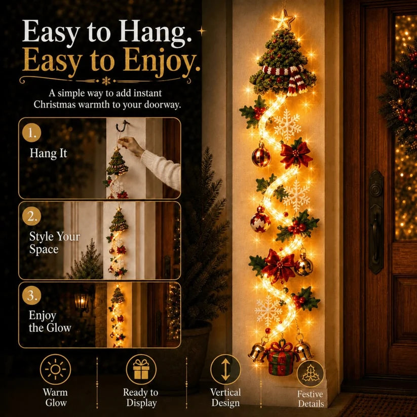 🎄MerryCascade Glowing Christmas Door Hanger
