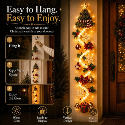 🎄MerryCascade Glowing Christmas Door Hanger