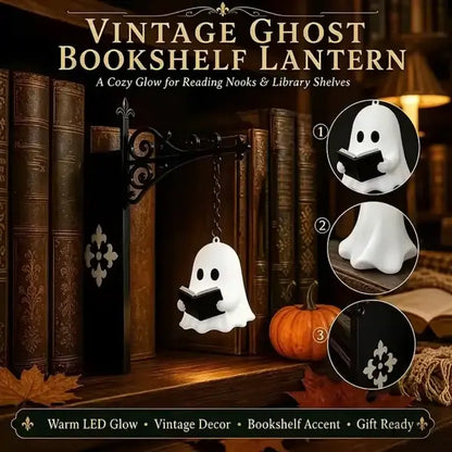 👻Bookshelf Decor Light Warm LED Hanging Lantern