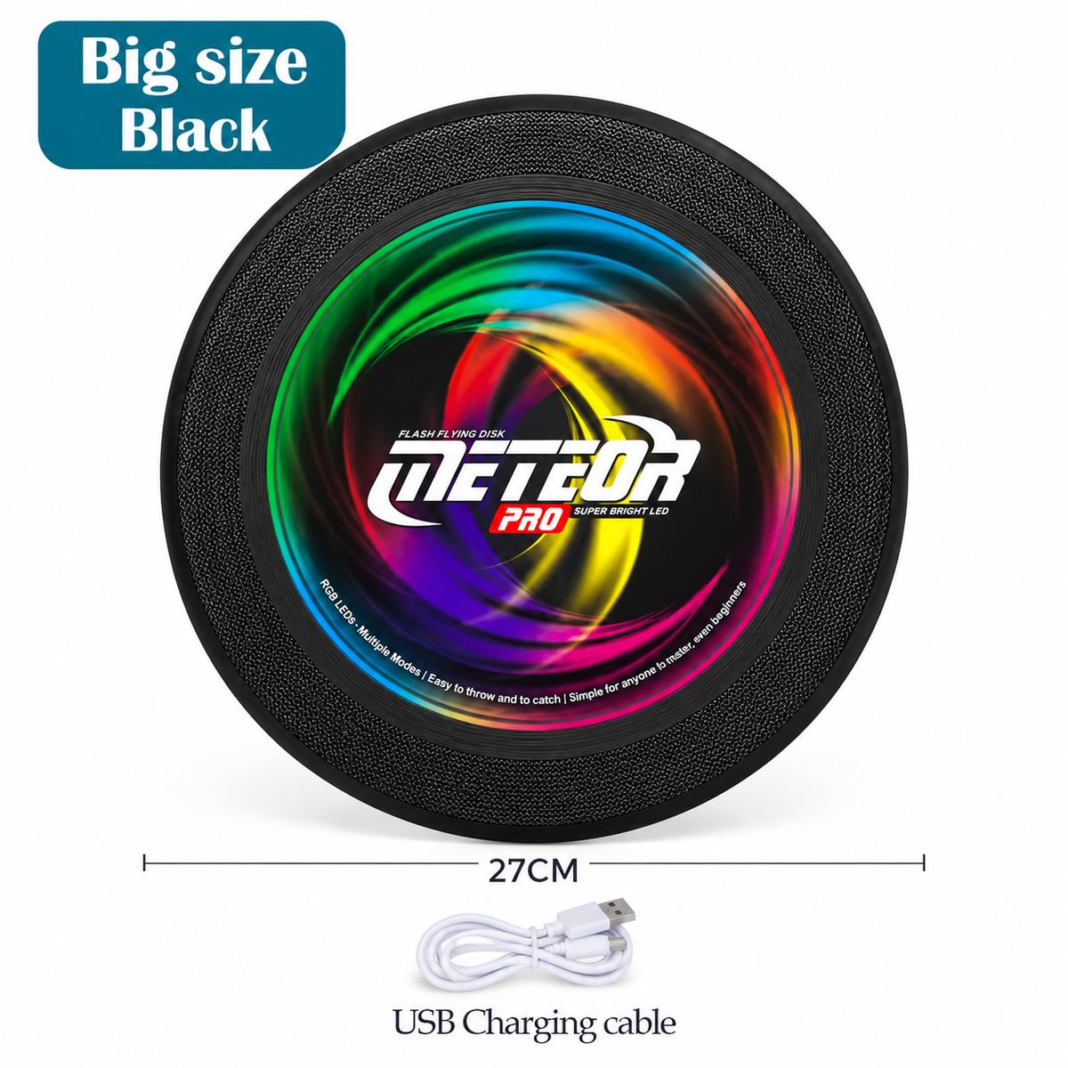 LED Flying Disc with 13 Dynamic Light Modes