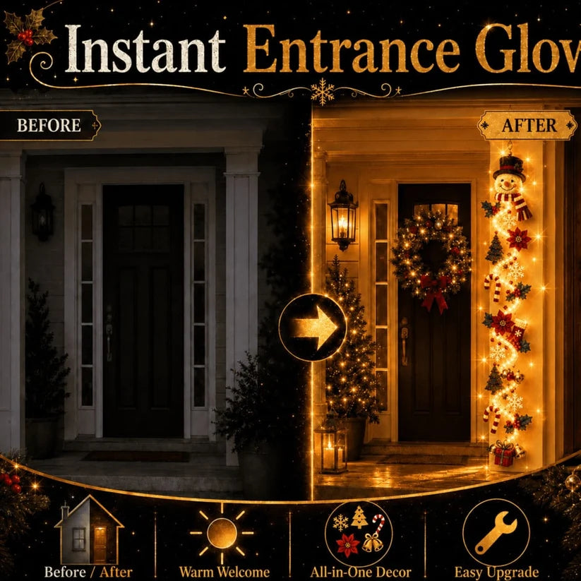 🎄MerryCascade Glowing Christmas Door Hanger