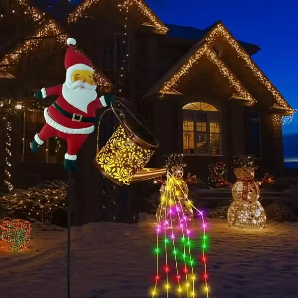 🎅Santa Watering Can Light – Brighten Your Garden with Holiday Magic!✨