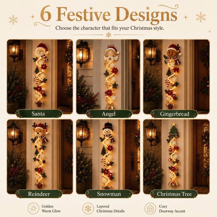 🎄MerryCascade Glowing Christmas Door Hanger