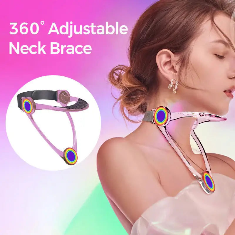 360° Adjustable Cervical Neck Brace Support with Ergonomic Chin Rest