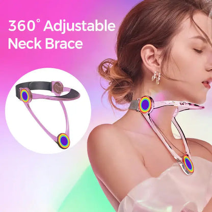 360° Adjustable Cervical Neck Brace Support with Ergonomic Chin Rest