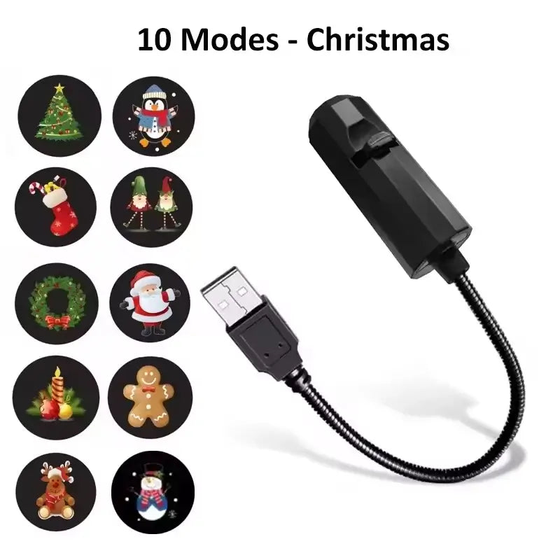 🎄👻 ✨ Plug & Play HD Holiday Projector for Christmas & Halloween Decor