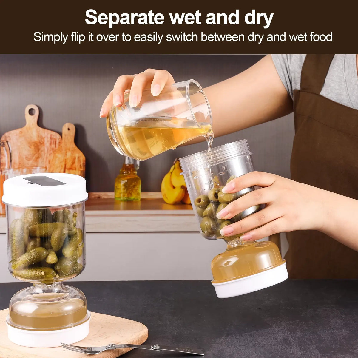 Pickle & Olive Separator Storage Jar