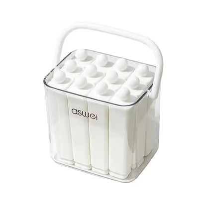 🍦 Silicone Ice Stick Tray with Storage Caddy