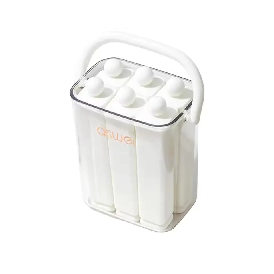 🍦 Silicone Ice Stick Tray with Storage Caddy