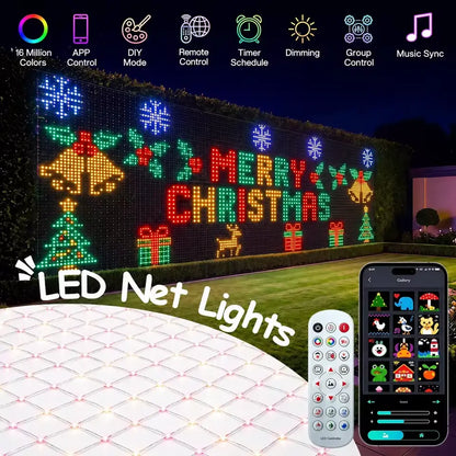 Integrated RGB Pixel Net Light Mesh