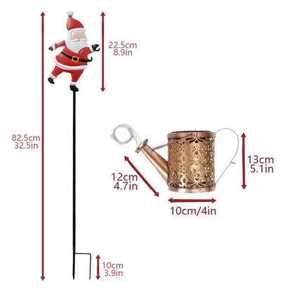 🎅Santa Watering Can Light – Brighten Your Garden with Holiday Magic!✨