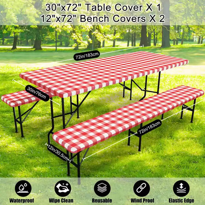 Waterproof Picnic Table Cover Set