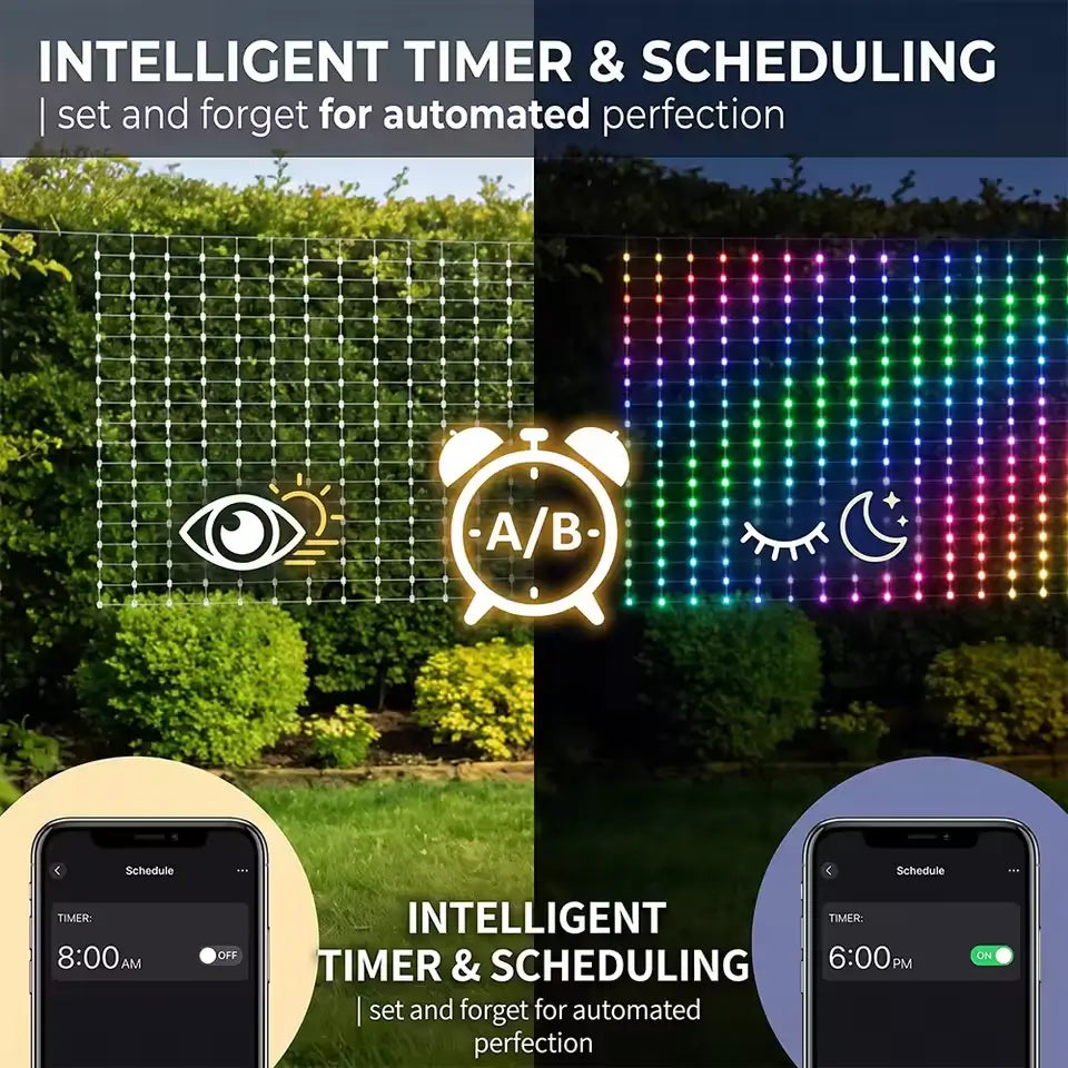 Integrated RGB Pixel Net Light Mesh