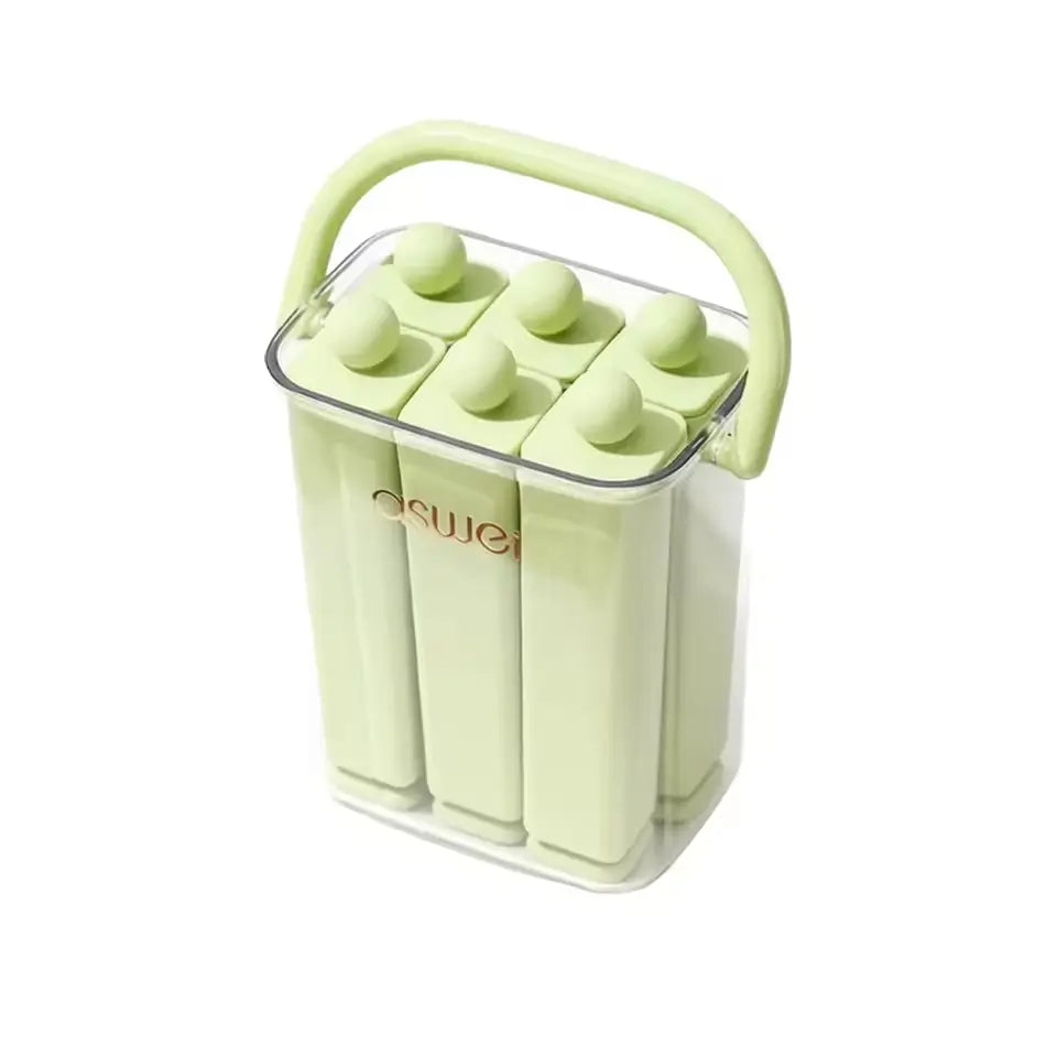🍦 Silicone Ice Stick Tray with Storage Caddy