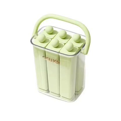 🍦 Silicone Ice Stick Tray with Storage Caddy