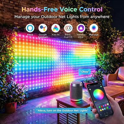Integrated RGB Pixel Net Light Mesh