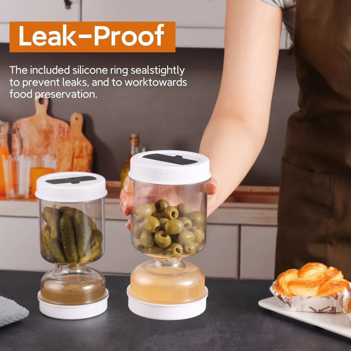 Pickle & Olive Separator Storage Jar