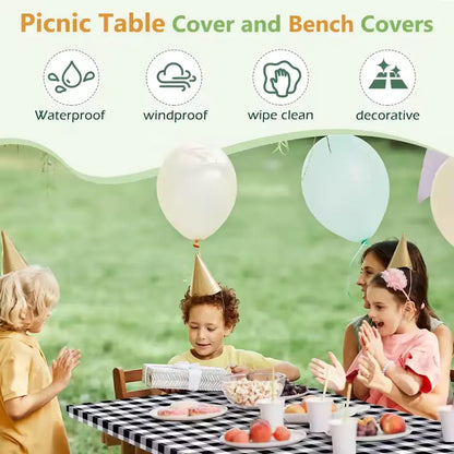 Waterproof Picnic Table Cover Set
