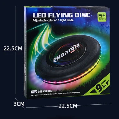 LED Flying Disc with 13 Dynamic Light Modes