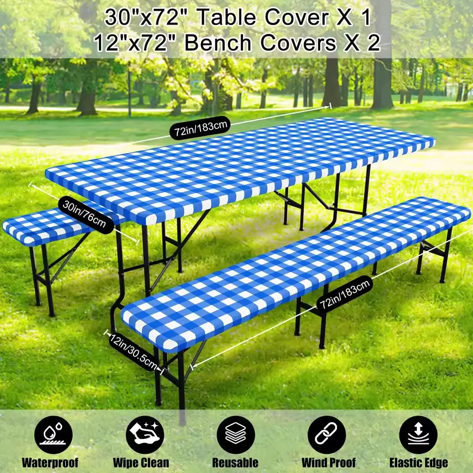 Waterproof Picnic Table Cover Set