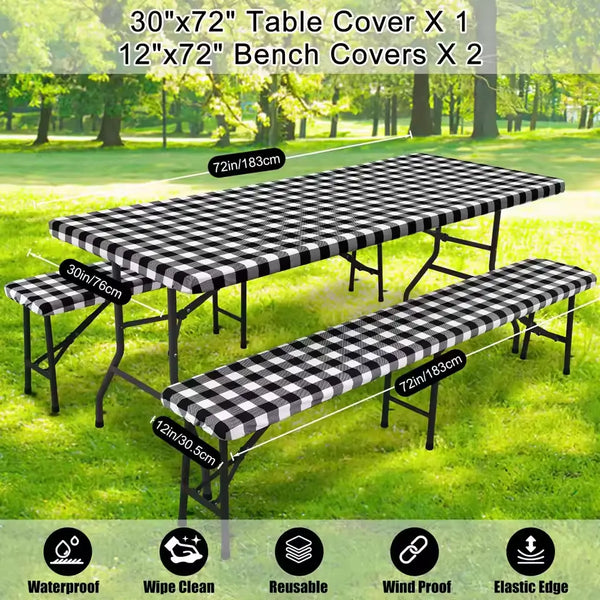 Waterproof Picnic Table Cover Set