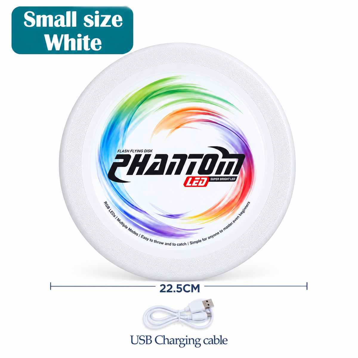 LED Flying Disc with 13 Dynamic Light Modes