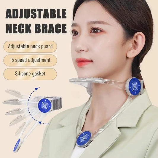 360° Adjustable Cervical Neck Brace Support with Ergonomic Chin Rest