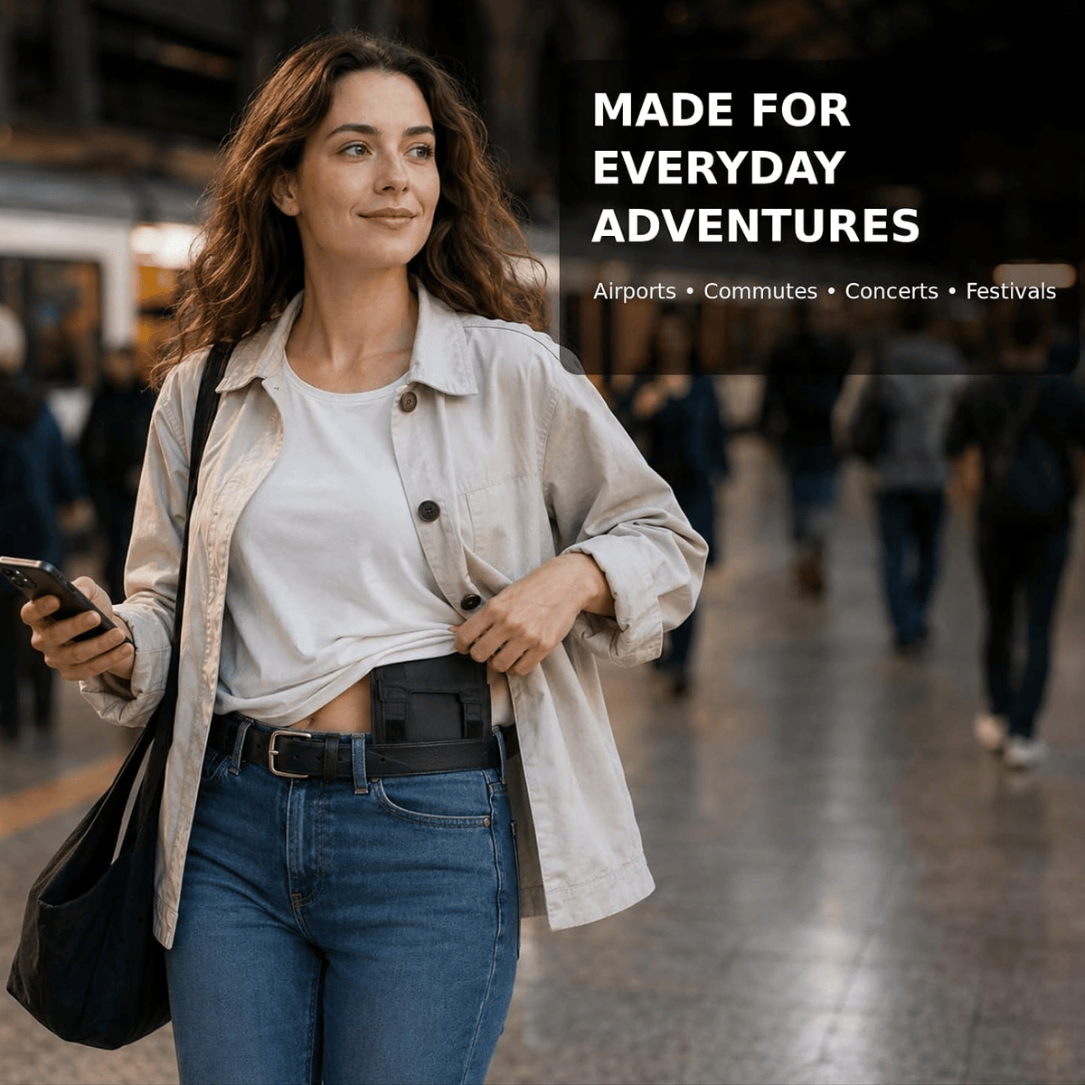 Hidden Travel Money Belt Wallet