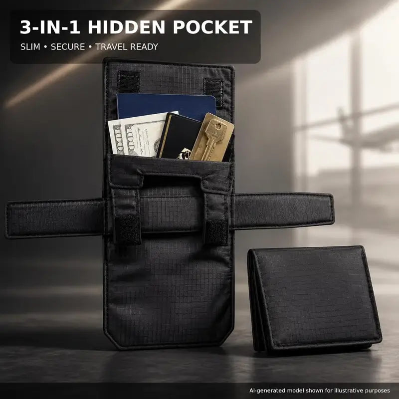 Hidden Travel Money Belt Wallet