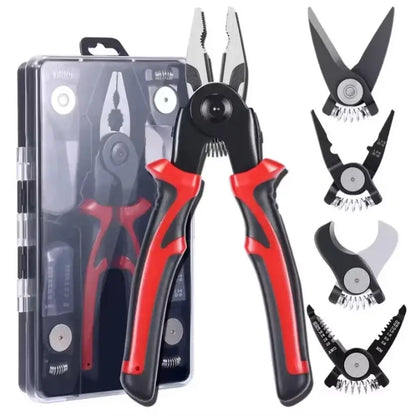 🔥 Multifunctional 5-in-1 Interchangeable Head Pliers Tool Set 🔧