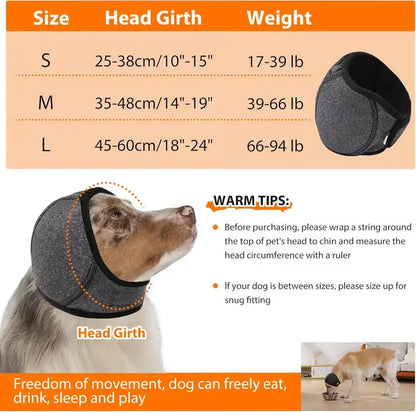 Dog Calming Hoodie Ear Wraps 🐶🔇