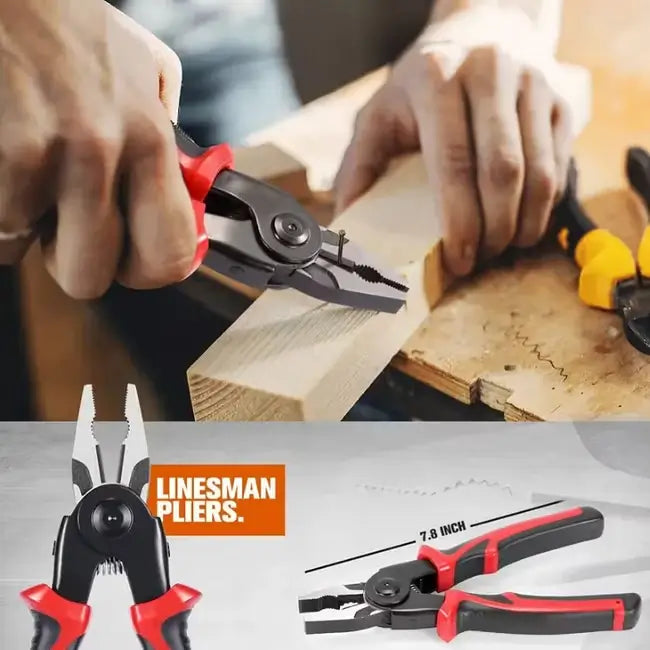 🔥 Multifunctional 5-in-1 Interchangeable Head Pliers Tool Set 🔧