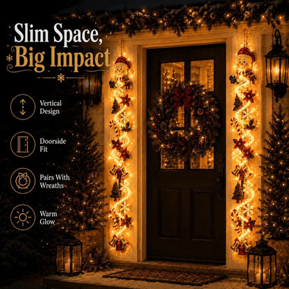 🎄MerryCascade Glowing Christmas Door Hanger