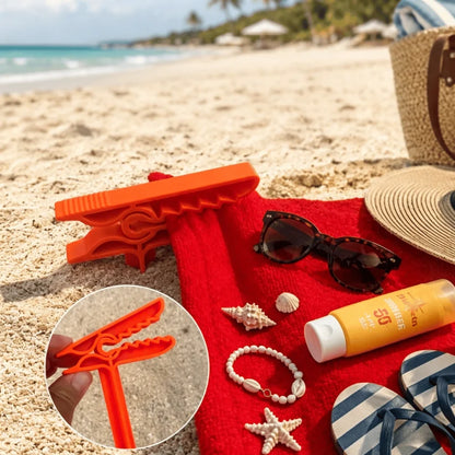 Beach Towel Wind Clips – Integrated Sand Anchor Design