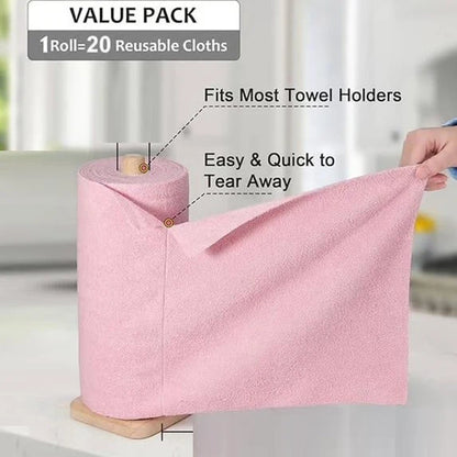 ♻️Reusable Microfiber Paper Towels Roll🧻
