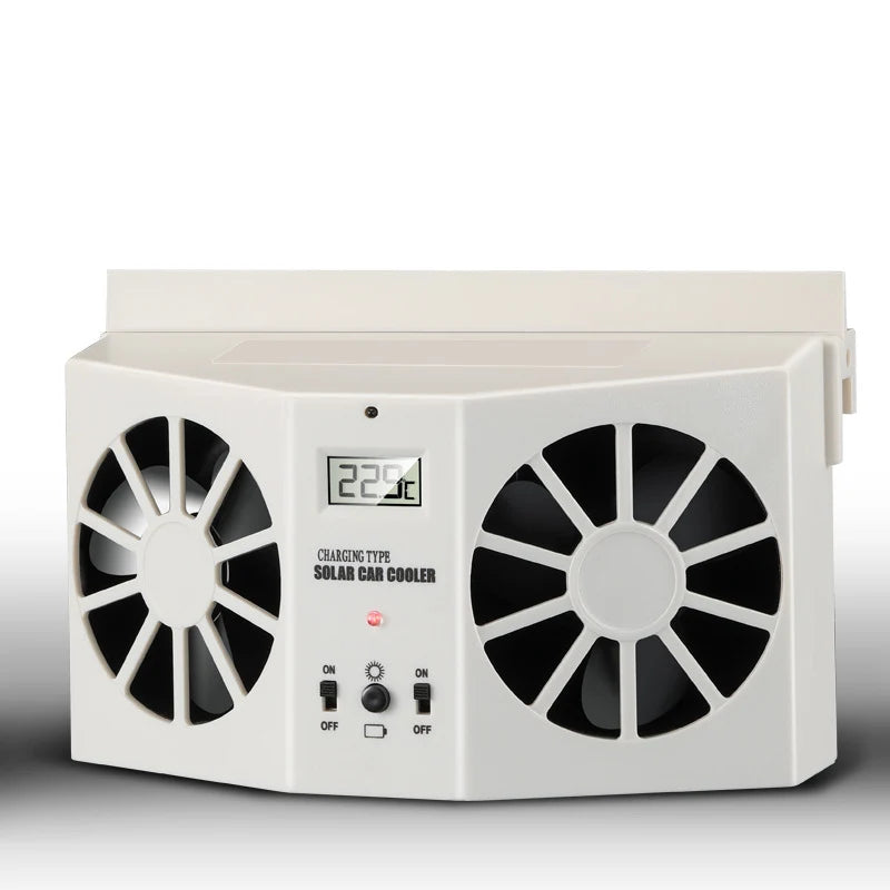 ⏳Time-Limited Special⏰Solar Powered Car Exhaust Fan– Dual Turbo Ventilation & Temperature Display☀️